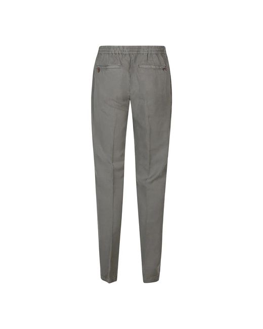 PT Torino Gray Straight Trousers for men