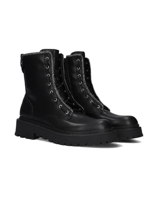 Liu Jo Black Lace-Up Boots