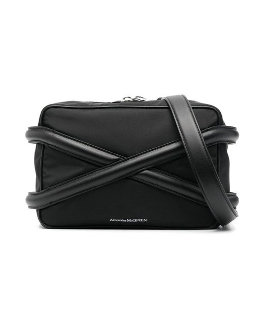 McQueen Black Cross Body Bags