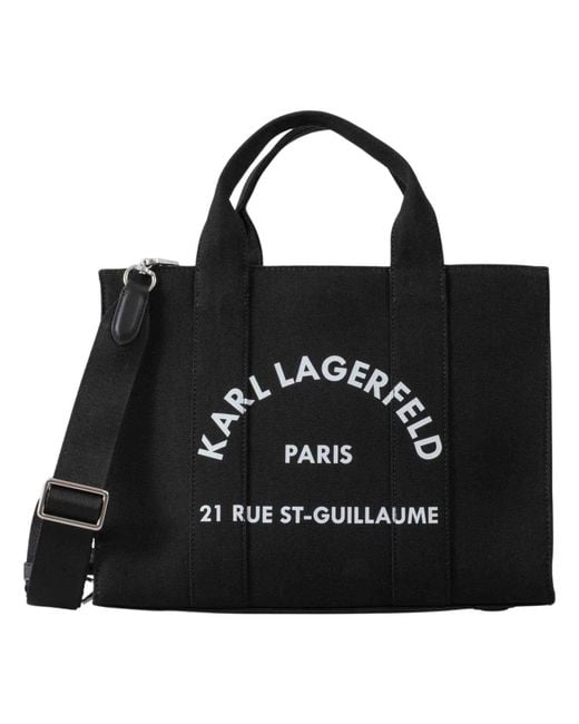 Karl Lagerfeld Black Medium tote bag cuadrado rue st-guillaume