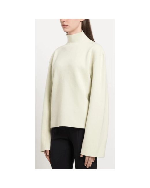 The Row Truien & Vesten ,Geel ,Kasjmier Roll-Neck Cashmere Jumper in het White
