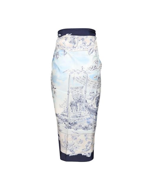 Ferragamo Blue Midi Skirts