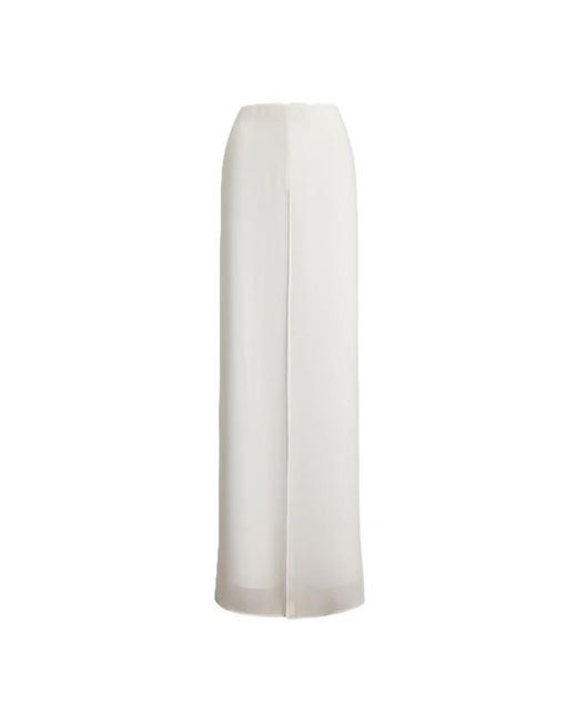 Ralph Lauren White Wide Trousers