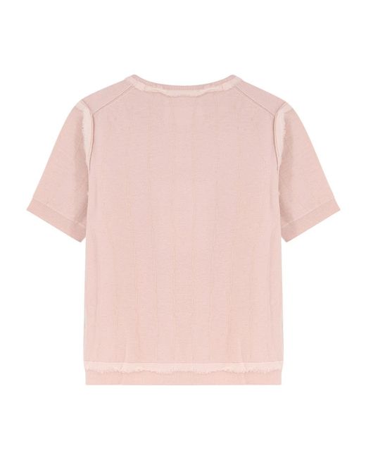 Maison Margiela Pink Round-Neck Knitwear