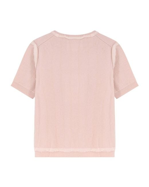 Maison Margiela Pink Round-Neck Knitwear