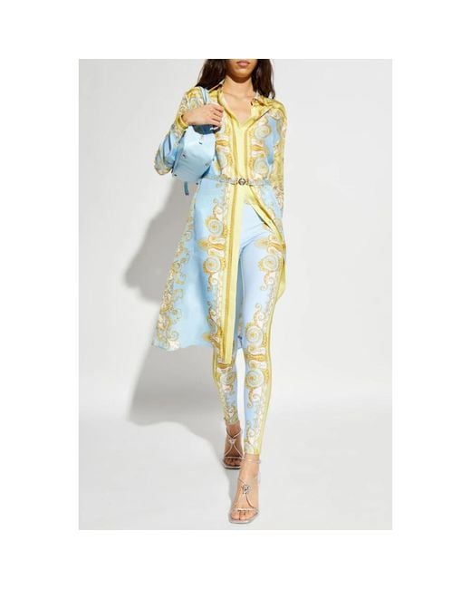 Versace Blue Leggings