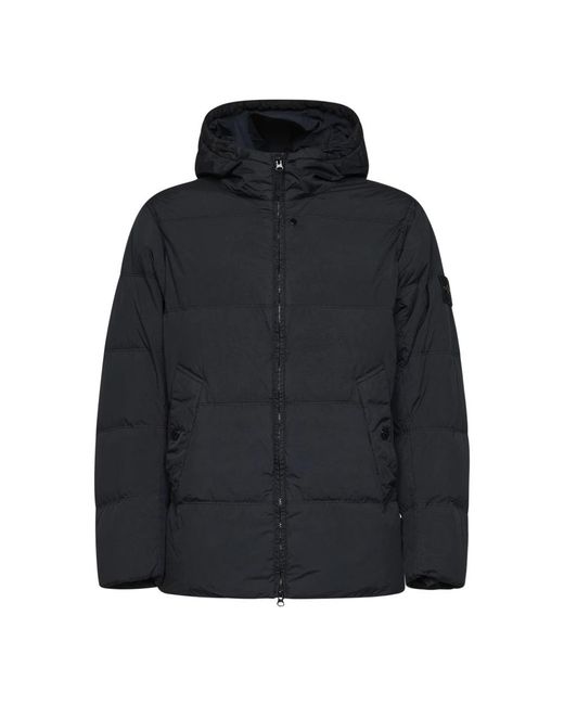 Stone Island Black Winter Jackets for men
