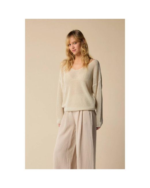 V-Neck Knitwear Kocca de color Natural