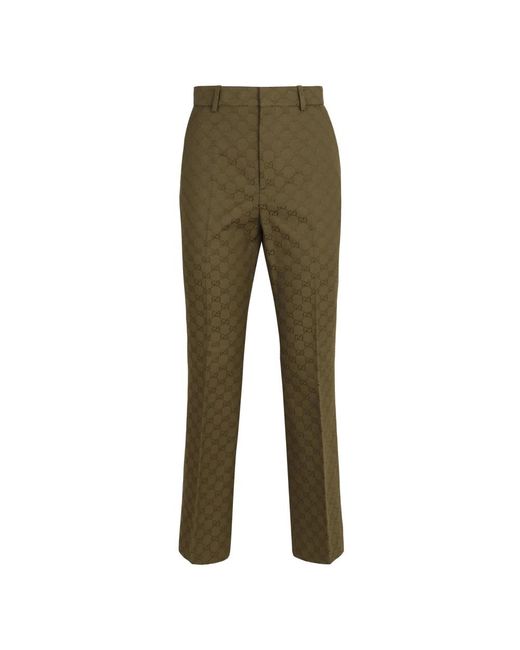 Gucci Slim-Fit Trousers in het Green