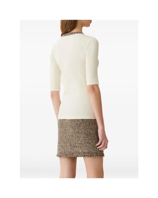 Fabiana Filippi Natural Round-Neck Knitwear