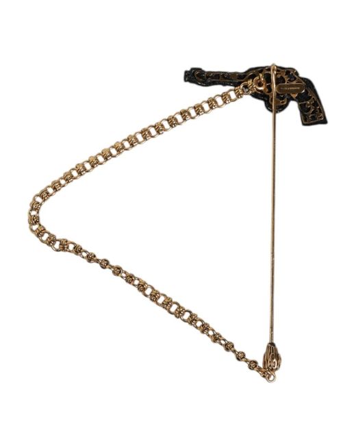 Brooches di Dolce & Gabbana in Metallic da Uomo
