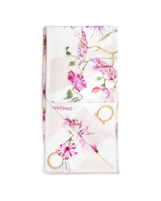 Ferragamo Pink Silky Scarves