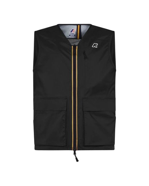 K-Way Black Vests for men