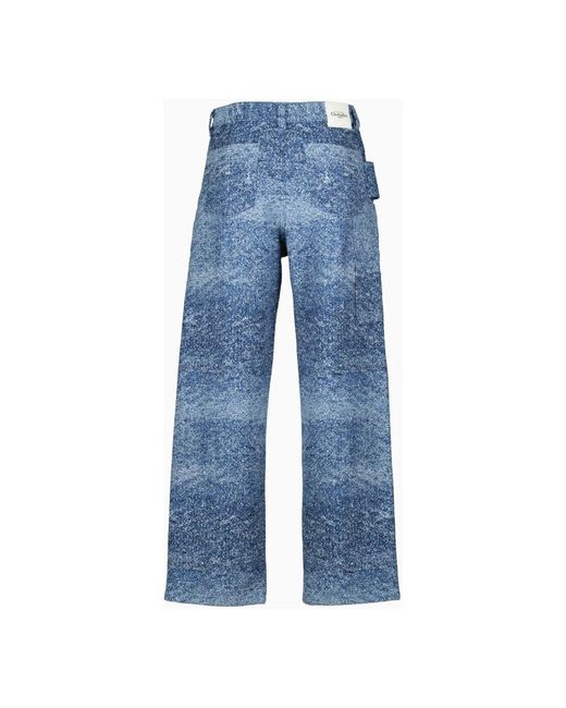 Dior Blue Wide Jeans for men
