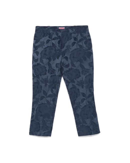 KENZO Cropped Trousers in het Blue