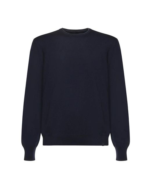Fay Blue Round-Neck Knitwear for men