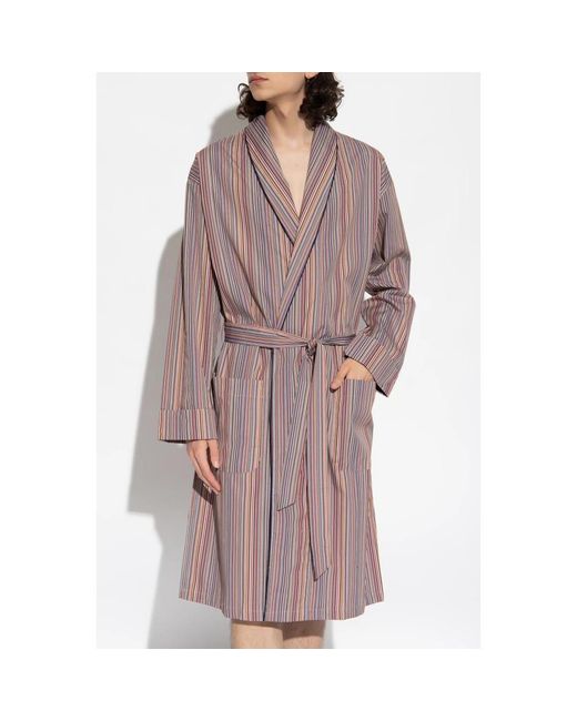 Paul Smith Nachtkleding ,Veelkleurig ,Katoen Signature Stripe Robe in het Multicolor voor heren
