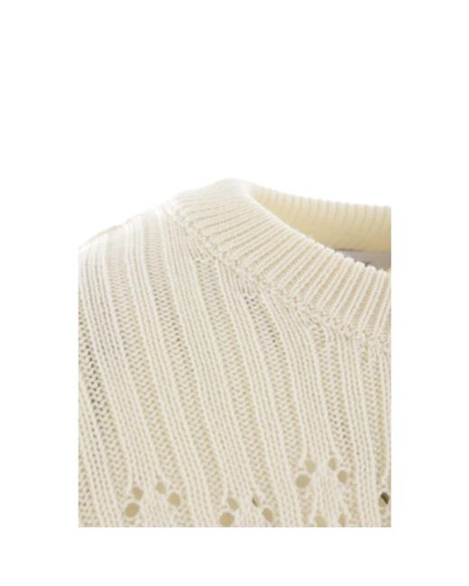 Thom Browne White Round-Neck Knitwear