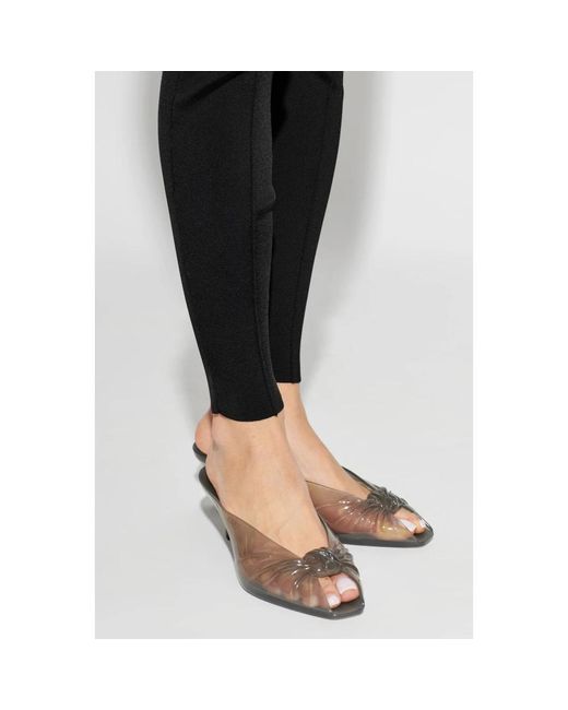 Chloé Gray Heeled Mules
