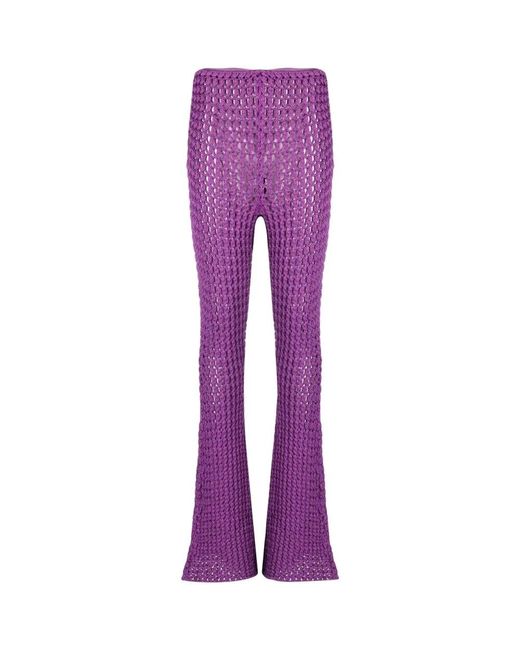 Wide Trousers Moschino en coloris Purple
