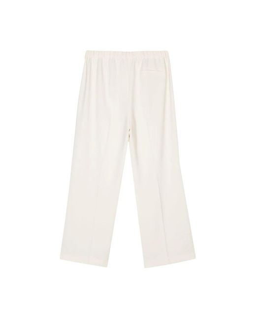 Theory Wide-Leg Pull-On Pant in het White