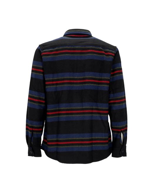 Carhartt Oregon Overhemdjack Starco Gestreept/Zwart Herenshirt Met Lange Mouwen in het Blue voor heren