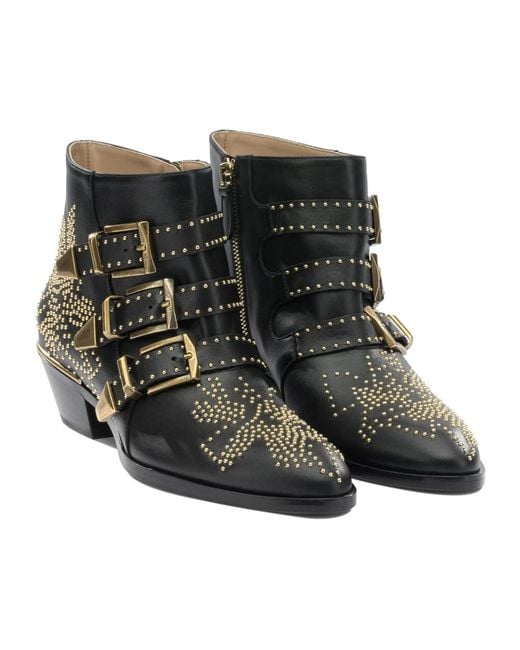 Chloé Black Cowboy Boots