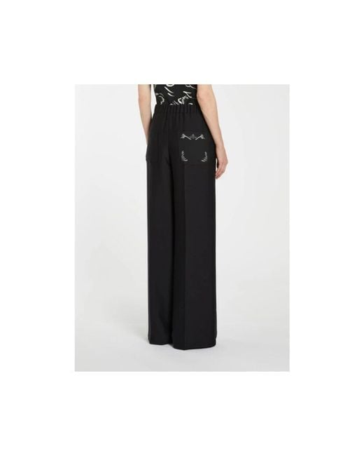 Wide Trousers Marella de color Black