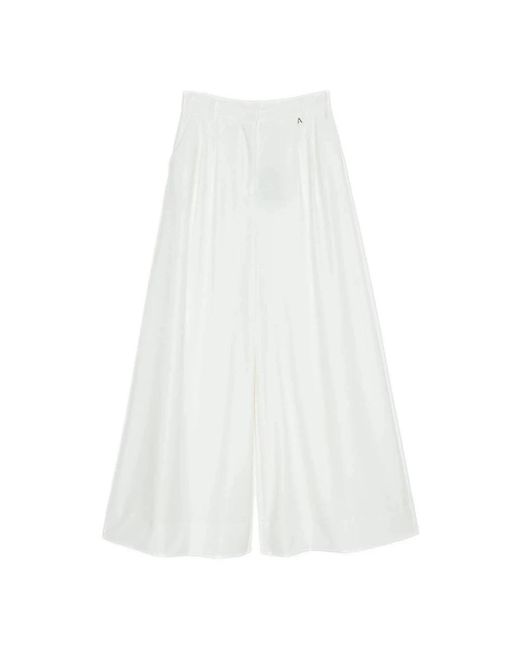 Twinset White Wide Trousers