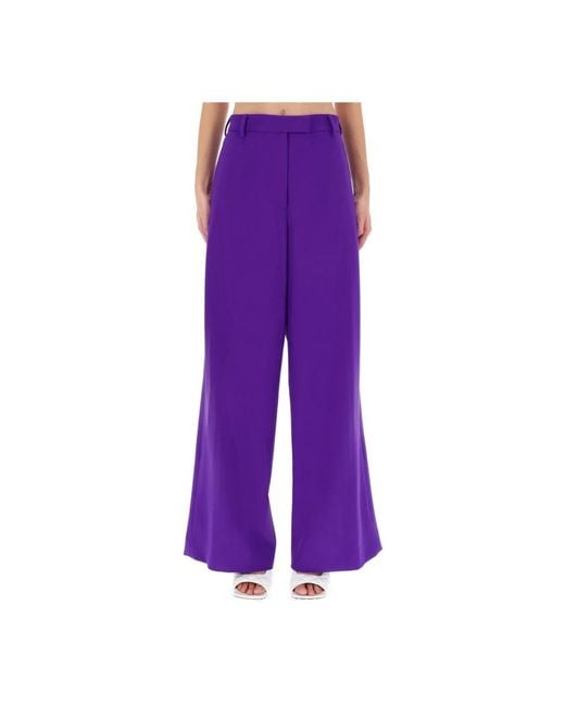 Dries Van Noten Purple Wide Trousers