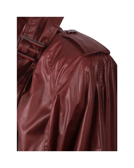 Saint Laurent Red Belted Coats