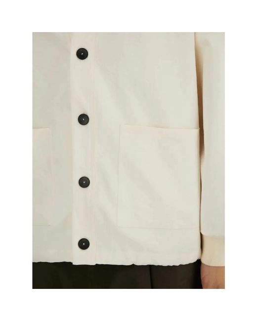 Herno Boxy Baumwoll-Cardigan Mit V-Ausschnitt in White für Herren