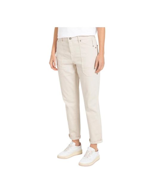 M·a·c Jeans ,Katoen Antiek Wit Straight-Leg Jeans Iowa in het Natural