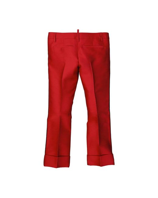 DSquared² Red Cropped Trousers