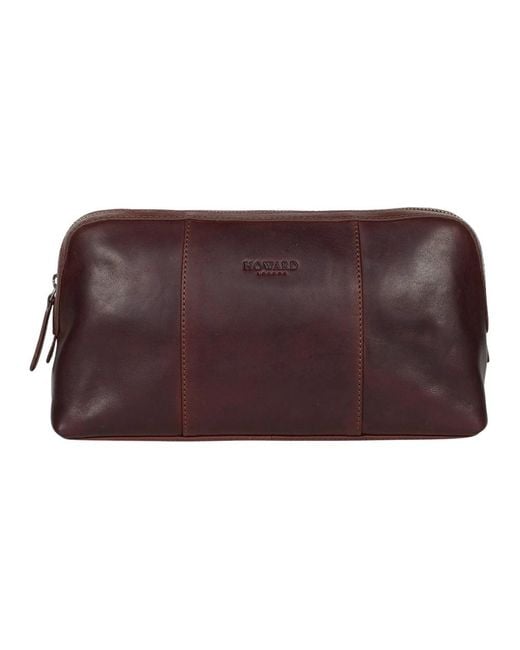 Howard London Brown Toilet Bags for men