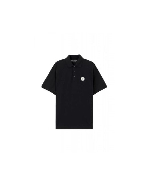 Palm Angels Black Polo Shirts for men