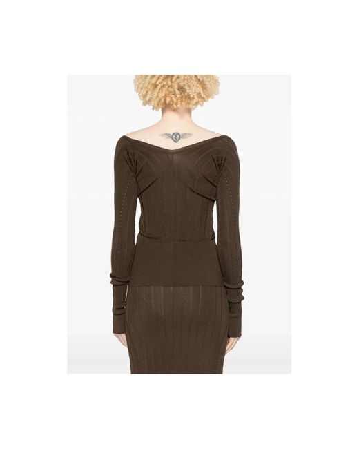 Jacquemus Brown Brauner Sweater Mit Rundhalsausschnitt