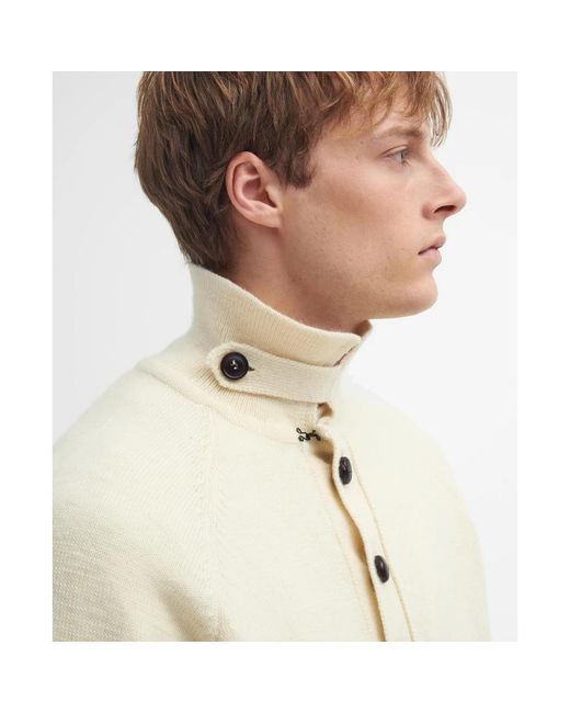 Barbour White Round-Neck Knitwear for men