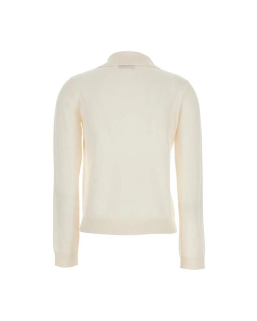 Elisabetta Franchi White Round-Neck Knitwear