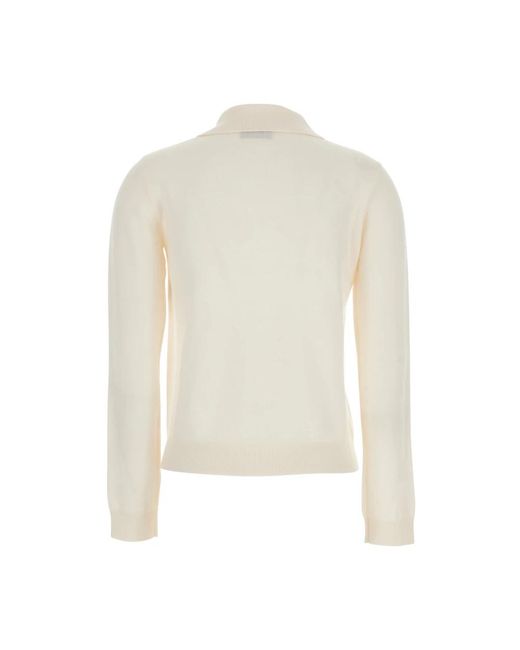 Elisabetta Franchi White Round-Neck Knitwear