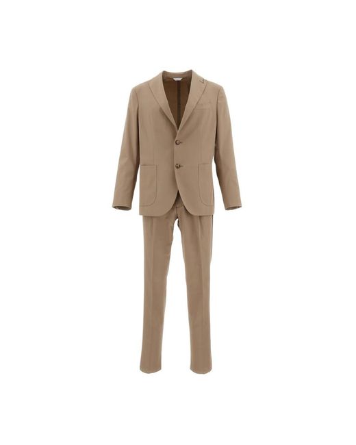 Boglioli Natural Single Breasted Suits for men