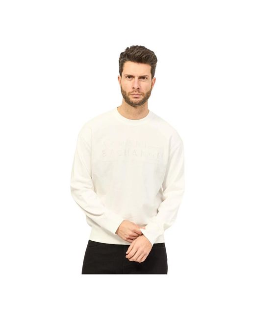 Armani Exchange White Sweatshirts for men
