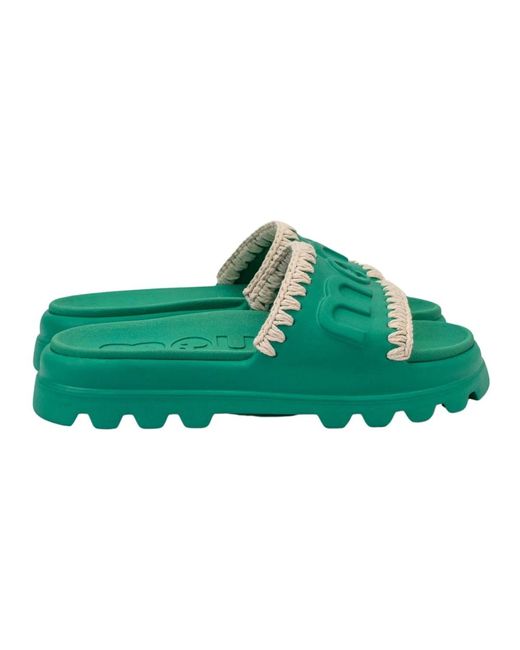Shoes > flip flops & sliders > sliders Mou en coloris Green