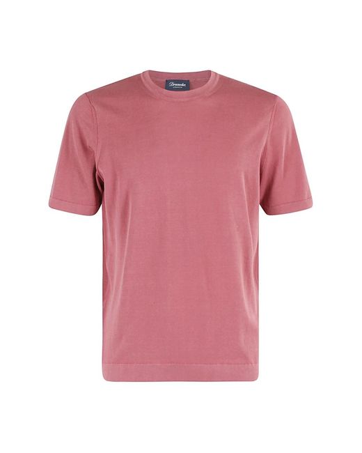 Drumohr Frosted t-shirt,frostiges t-shirt für männer in Pink für Herren