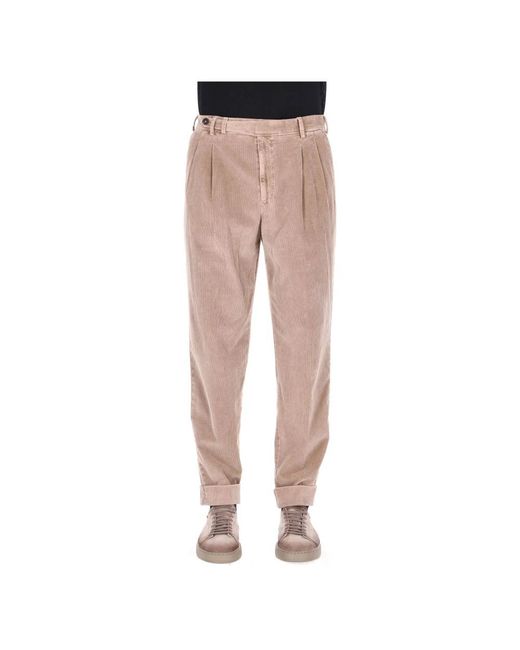 PT Torino Pink Straight Trousers for men