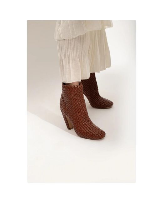 Bottega Veneta Brown Canalazzo Ankle Boots