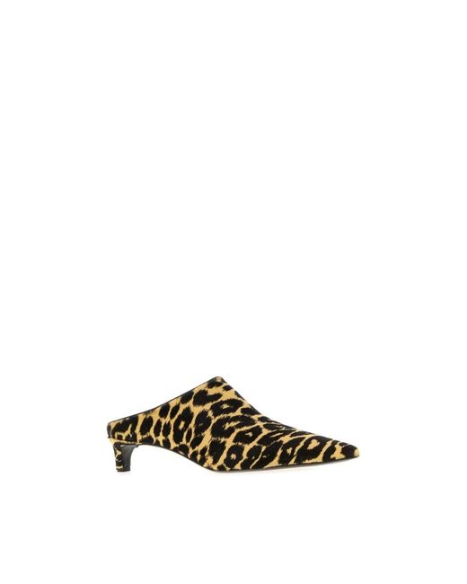 Jil Sander Brown Heeled Mules