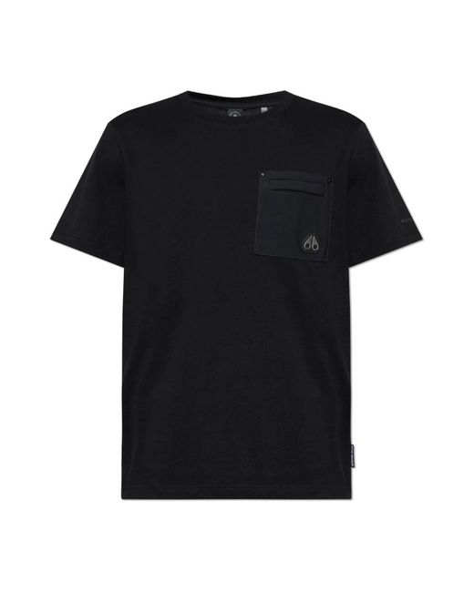 T-Shirts Moose Knuckles de hombre de color Black