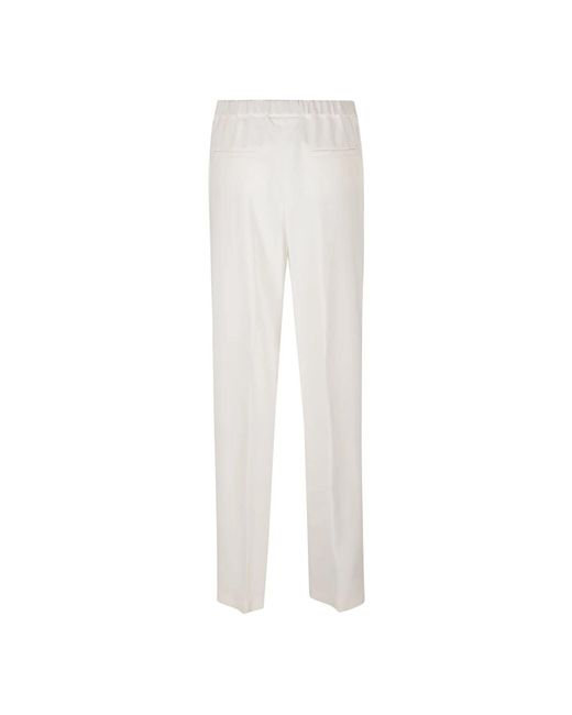 Fabiana Filippi White Straight Trousers