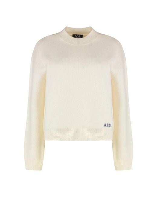 A.P.C. Round-Neck Knitwear in het White